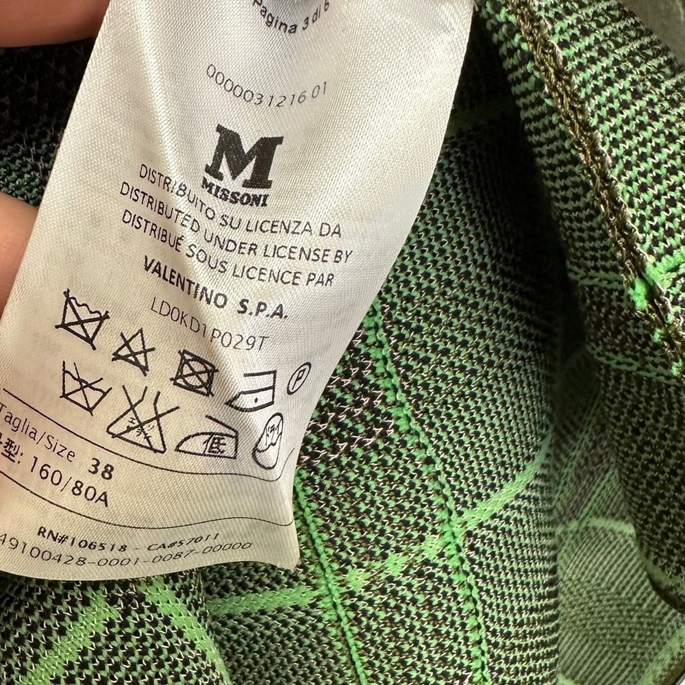 Rare‼️Exquisite‼️EUC Missoni Green/BrownPink Weave 60’s style Midi Dress/Sweater - Picture 15 of 16